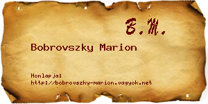 Bobrovszky Marion névjegykártya